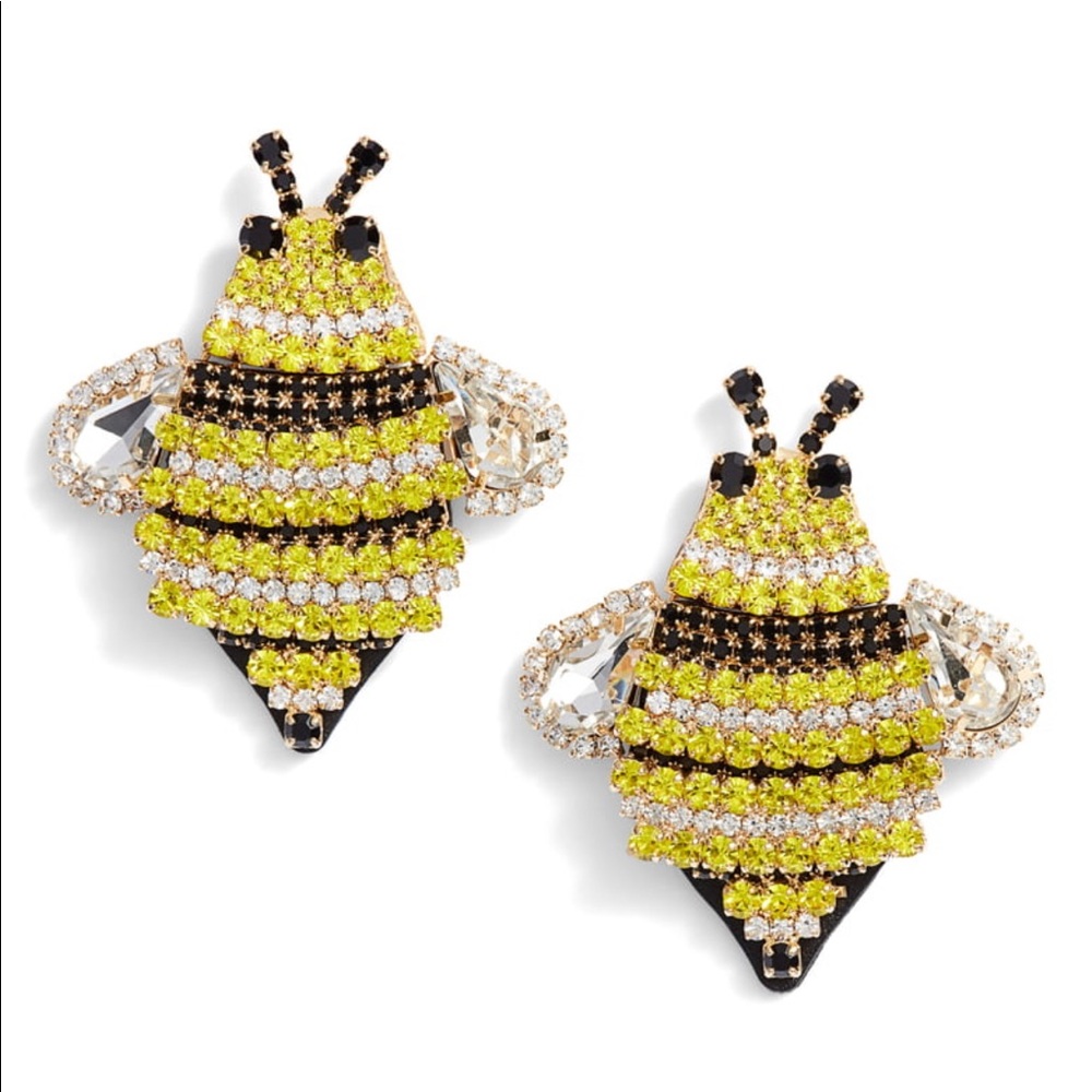 Crystal bumblebee earrings